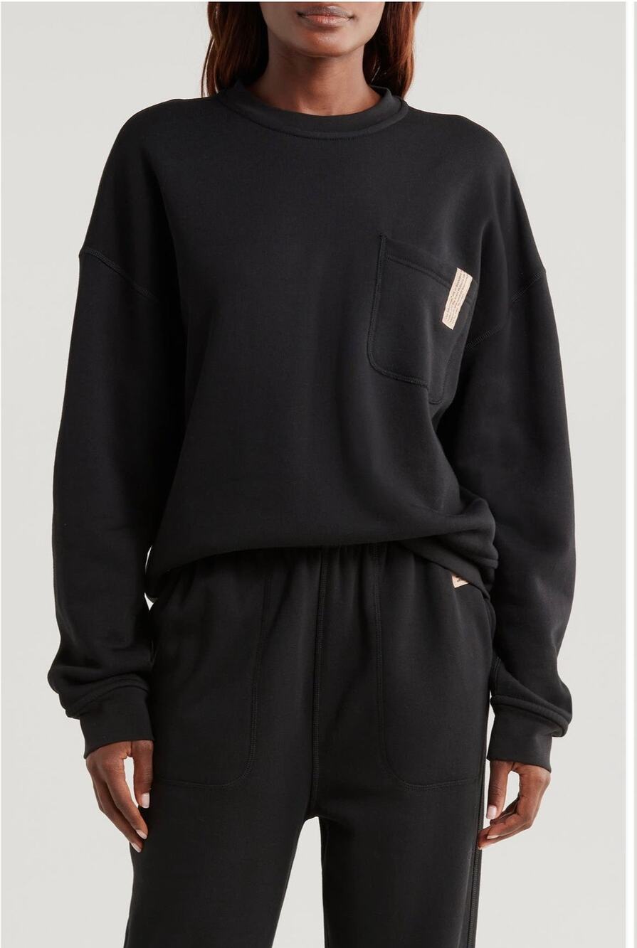 Lunya Silksweats Oversize Cotton Blend Sweatshirt size large
